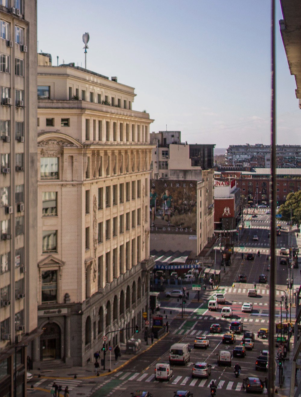 Vista del Distrito Financiero de Buenos Aires desde el estudio